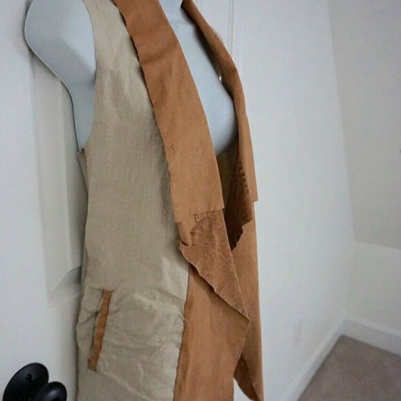JAKETT...ETC LEATHER VEST SIZE: L - Picture 3 of 12
